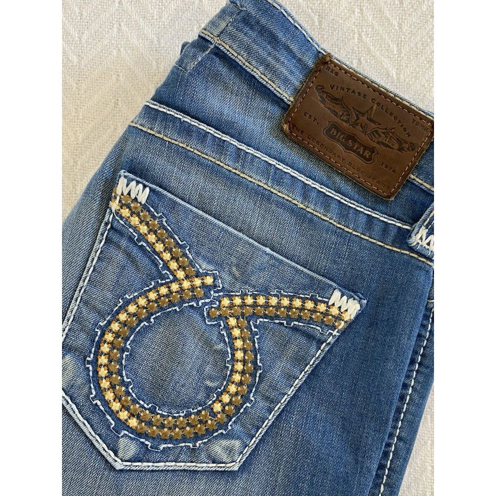 Big Star Jeans Womens Sz 26 x 26 Remy Thick Stitch Low Rise Stretch Straight Leg - Picture 6 of 11
